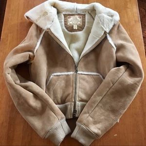 Abercrombie Suede Leather Bomber Jacket